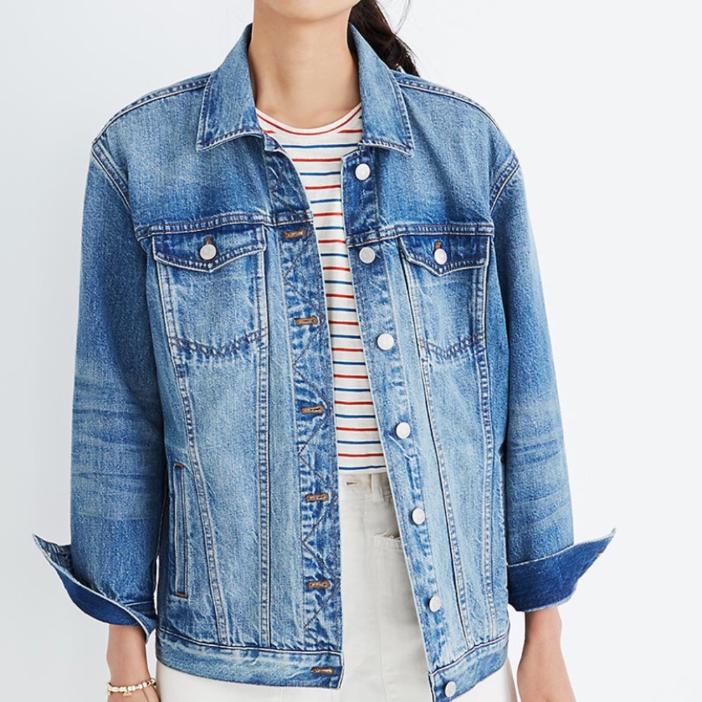 Madewell Oversized Denim Jacket in Capstone Wash